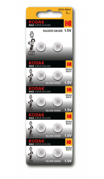 Батарейка &quot;таблетка&quot; Kodak SG13 (357) SR1154 SR44 MAX Silver Oxid Button Cell (10/100/2000) (кратно 10)