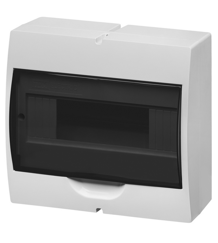 Щит ЩРН-П-10 модулей, навесной, пластик, белый, дымчатая дверца, без шин, IP41 TDM