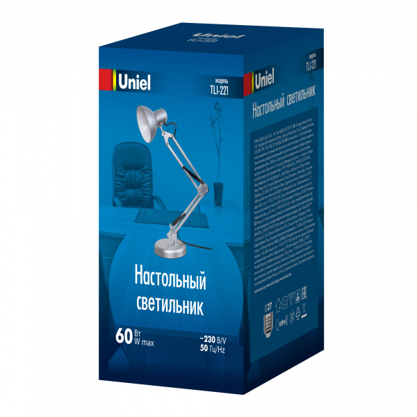 Uniel TLI-221 SILVER E27 Механический выключатель