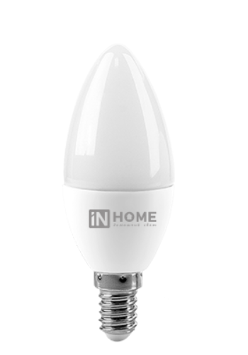 Светодиодная лампа IN HOME С37  8Вт 230В 3000К Е14