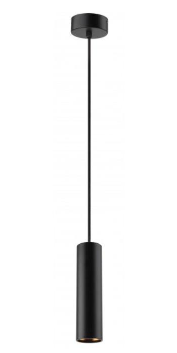 Светильник ЭРА Подвес PL1 BK металл, GU10, D80*300мм, черный