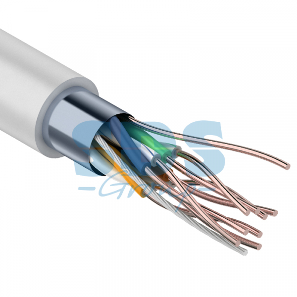 Кабель информационный F/UTP кат.5е 4х2х24AWG(0,50мм)  25м CCA (омедненка) PVC solid серый PROCONNECT