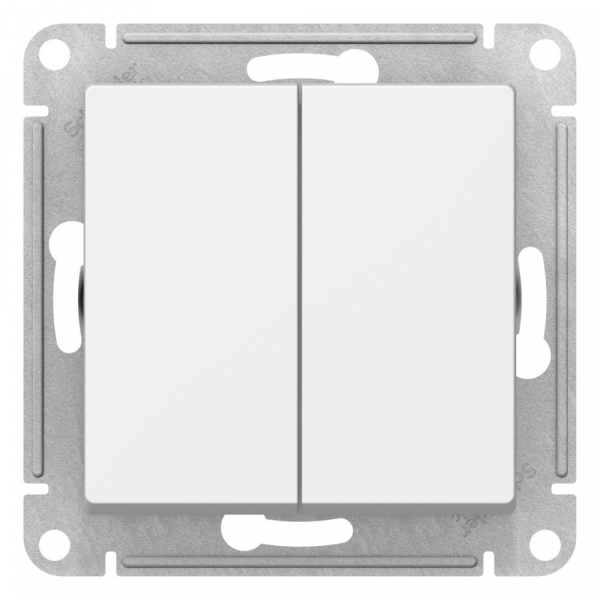 ATLASDESIGN 2-клавишный ПЕРЕКЛЮЧАТЕЛЬ, перекрестный, 2 x сх. 7, 10АХ, механизм, ЛОТОС