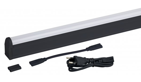 Линейный светодиодный светильник ЭРА LLED-01-16W-4000-B 16Вт 4000K L1174мм с выключателем черный (кратно 1)