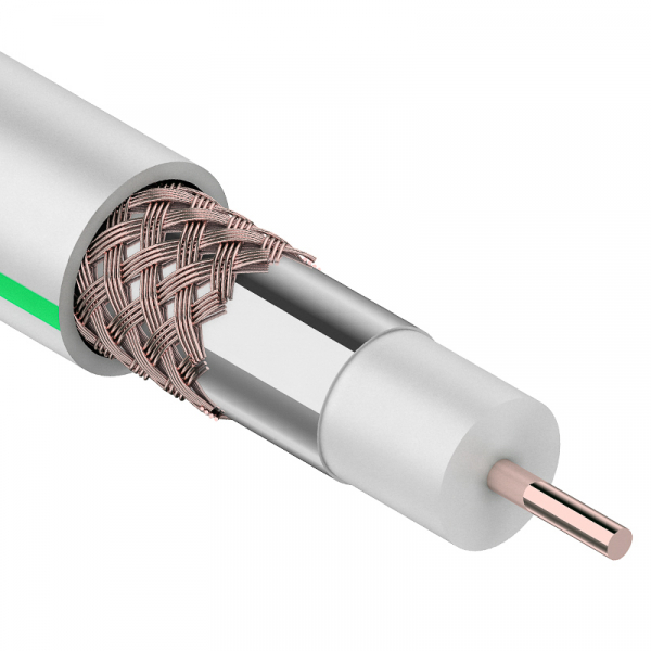 SAT 703 B, Cu/Al/Cu, (64%), 75 Ом (бухта 100м), белый кабель PROconnect 01-2431-6 PROCONNECT