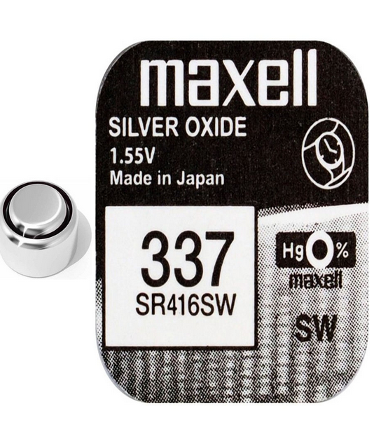 Элемент питания Maxell SR416SW (337) 1PC 0% Hg (кратно 10)