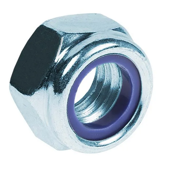 Гайка самоконтрящаяся с нейлоновым кольцом 6 оцинкованная DIN 985, КНР (уп. 500шт)