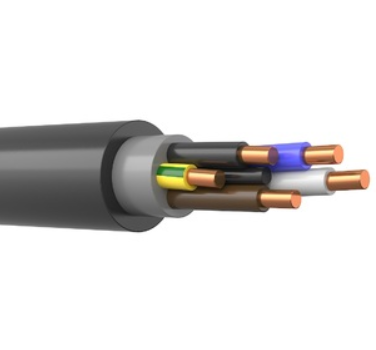 Кабель медный силовой в ПВХ изоляции ВВГнг(А)-LS 5х10-0,66 ок(N,PE)  ГОСТ