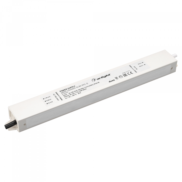 Arlight Драйвер 24V 45Вт IP67 263x30x20 /ARPV-LG24045-SLIM-PFC-D (24V, 1.9A, 45W)
