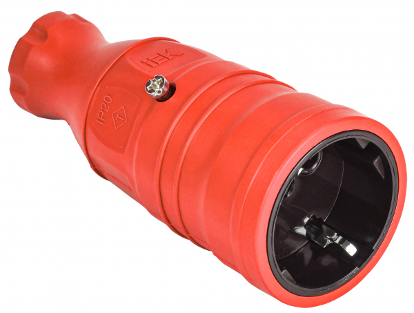 Розетка кабельная 16А 250В IP20 OMEGA Красная РБп14-1-0м IEK OM-KR20-16-20-P1-00-K04