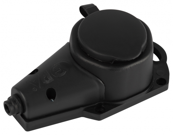 Колодка ЭРА KX-1e-B-IP44 каучуковая с заземлением 1 розетка 16A IP44 черная (кратно 1)