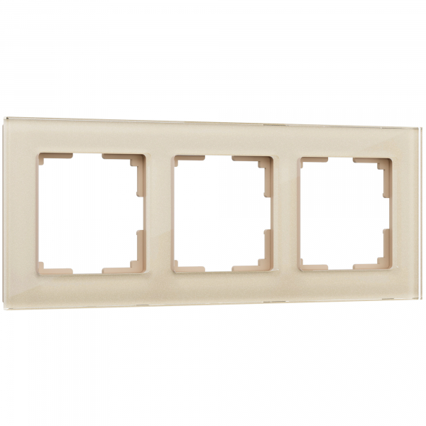 Werkel Favorit Шампань Рамка 3-местная стекло Werkel WL01-Frame-03 / a040872