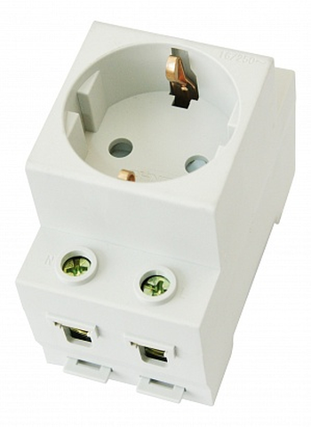 Розетка AC30-111 с заземляющим контактом на DIN-рейку (R)(CHINT)
