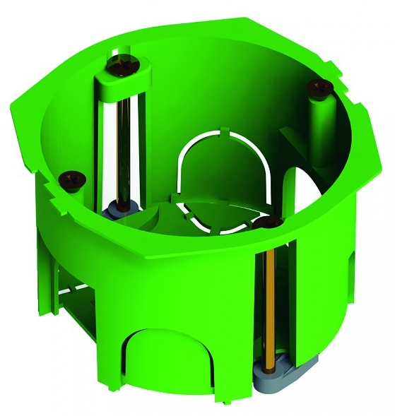 Коробка установочная для полых стен внутренний разм 64х44 мм, ниша: 68х45 мм, пласт.лапки, IP20 (переходник ПК5202) КУ1201-И HEGEL