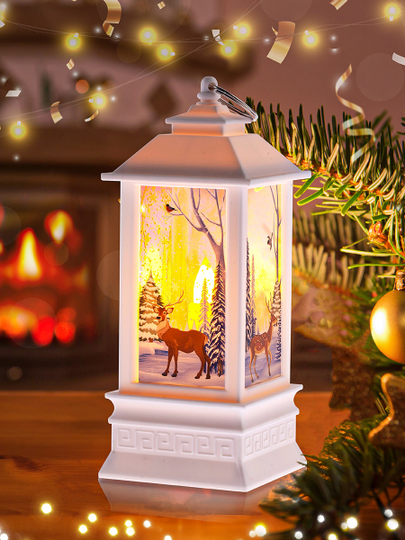ЭРА Новогодний декоративный светильник Сказочный лес, теплый белый, LED, h 20 см, 3*ААА, IP20 EGNDS-05