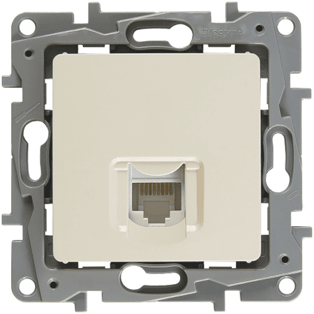 Legrand  Etika  Слоновая Кость Розетка механизм компьютерная RJ45 категория  5 UTP 672341