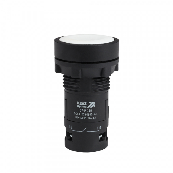 Кнопка OptiSignal Compact D22 С7-P-110 белая 1НО XB7NA11 (кратно 1)