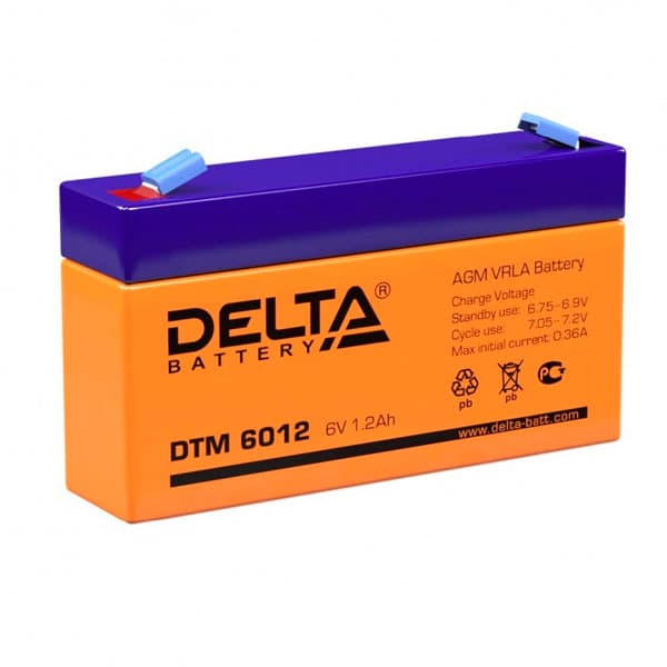 Свинцово-кислотный аккумулятор Delta DTM 6012