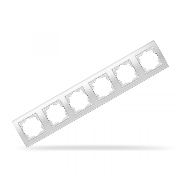 Рамка шестиместная горизонтальная UNIVersal БРИЛЛИАНТ БЕЛЫЙ 1030