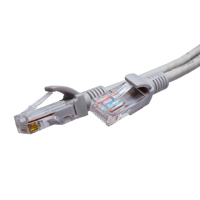 Патч-корд SUPRLAN U/UTP Cat.5e 4x2 26AWG (7x0.16mm) Cu LSZH серый 1м