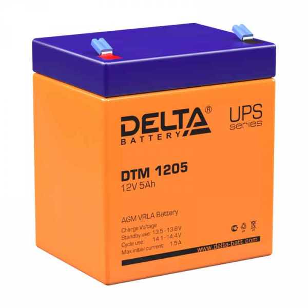 Свинцово-кислотный аккумулятор Delta DTM 1205