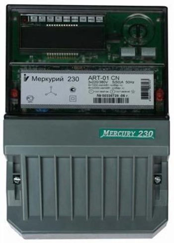 Счетчик трехфазный двухтарифный Меркурий 230 ART-01 CN 5-60A 380В CAN ЖКИ