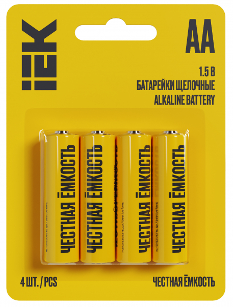 Элемент питания IEK Alkaline LR06/AA BL4