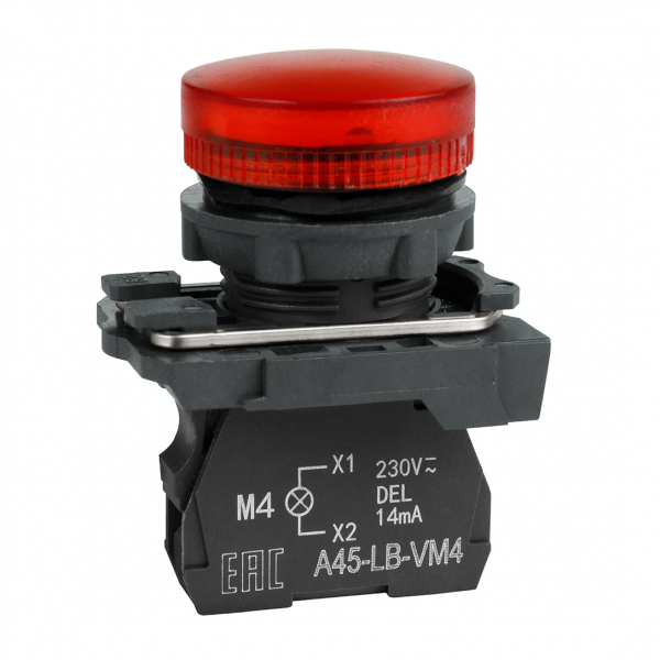 Сигнальная лампа OptiSignal D22 C5-L-B4 красная пластик 24VAC/DC XB5AVB4 (кратно 1)