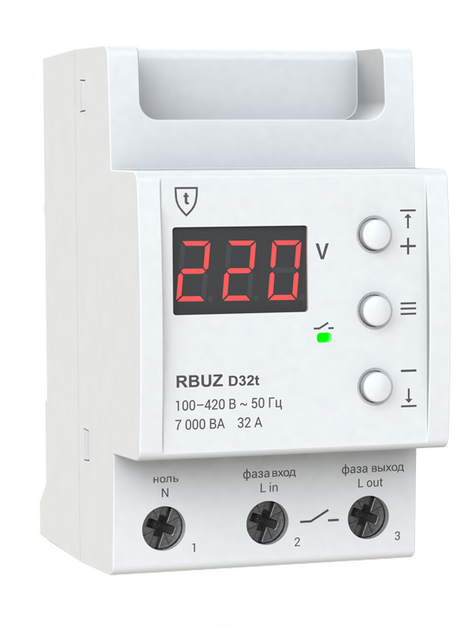 Реле напряжения RBUZ D32t - 32А с термозащитой