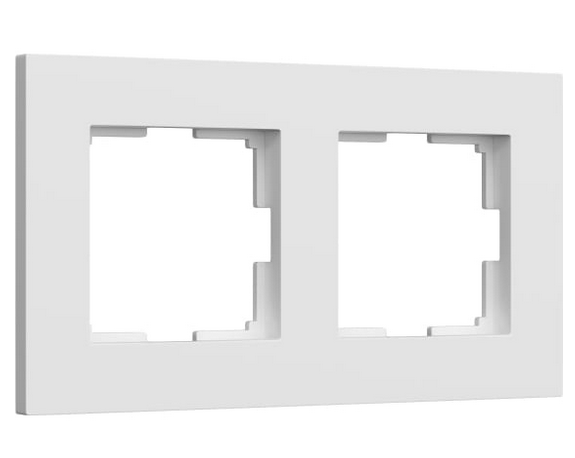 Werkel - W0022961Рамка на 2 поста Slab (белый матовый)