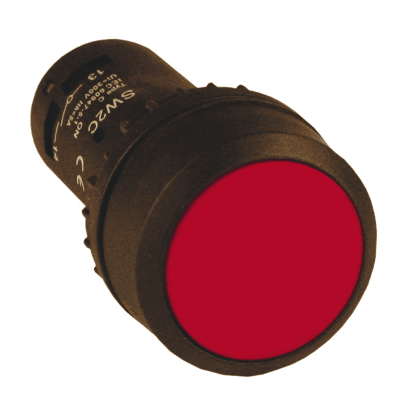 Кнопка EKF SW2C-10D с подсветкой красная NO 24В