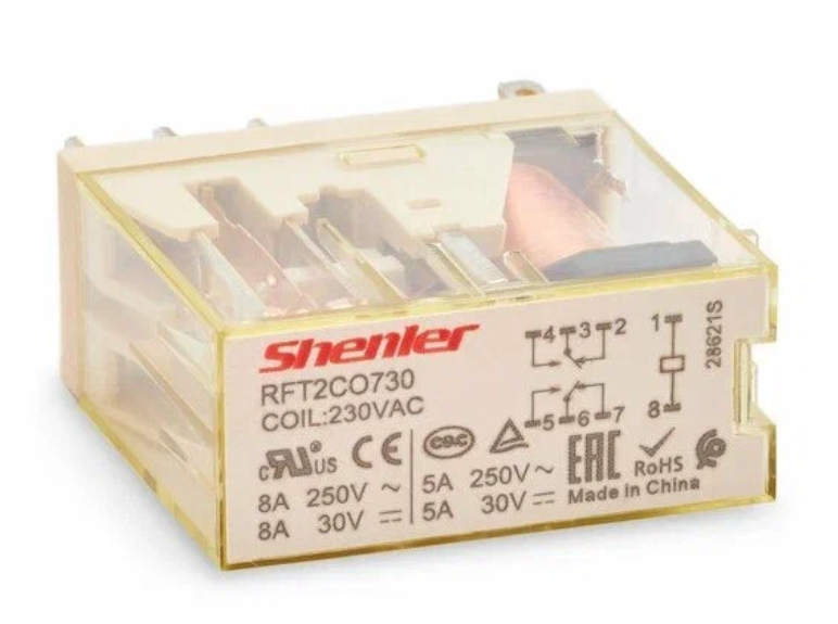 Реле RFT2CO730, 2CO, 8A(250VAC/30VDC), 230VAC