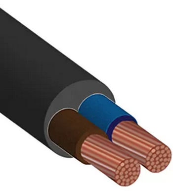 ПВСнг(А)-LS 2х1,5 провод медный черный Брэкс (кратно 100)