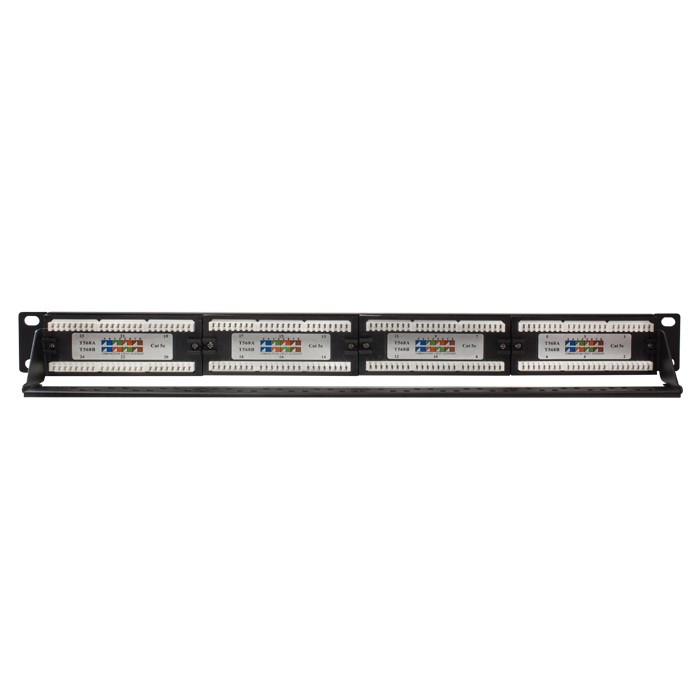 Патч-панель 19", 24хRJ-45, UTP, Cat.5e, 1U