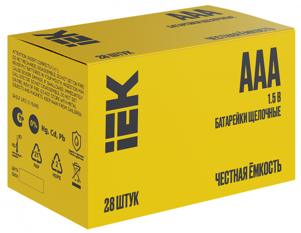 Элемент питания IEK Alkaline LR03/AAA BOX 28