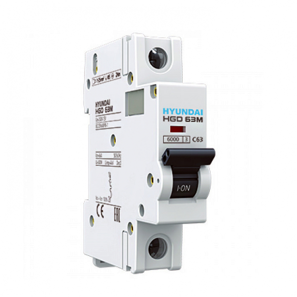 Автоматический выключатель HGD63-M 1PMBS0000C 00010 1 полюс, 10А, ток к.з. 6kA, хар-ка B (STANDARD)