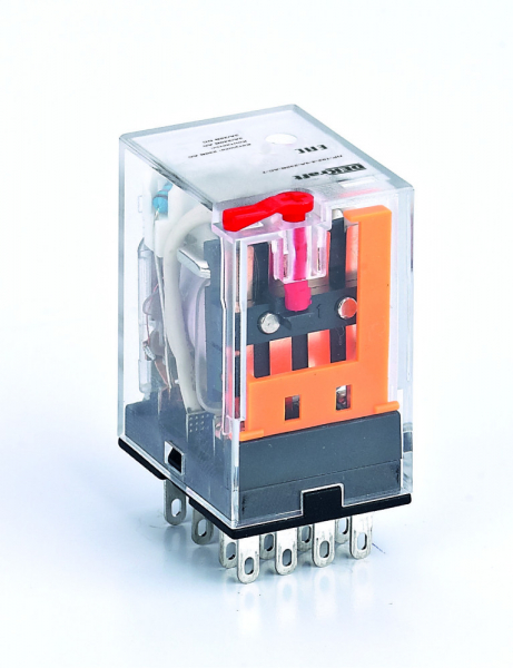 23817DEK Промежуточное реле 4 конт. с LED инд. и TEST функ. 3А 6В AC ПР-102