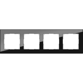Werkel Favorit Черный Рамка 4-местная стекло WL01-Frame-04 a031800