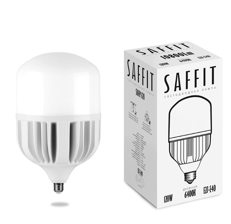 Светодиодная лампа  120Вт 230В 6400K Е27-E40 SAFFIT