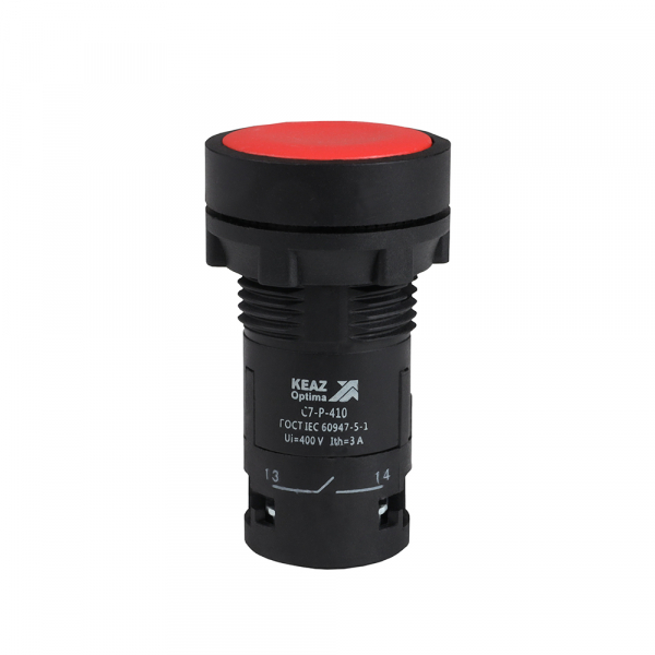 Кнопка OptiSignal Compact D22 С7-P-410 красная 1НО XB7NA41 (кратно 1)