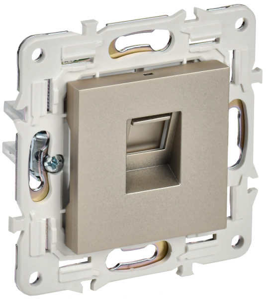 Розетка компьютерная RJ45 категория 5E SKANDY SK-K01Sh ШАМПАНЬ IEK