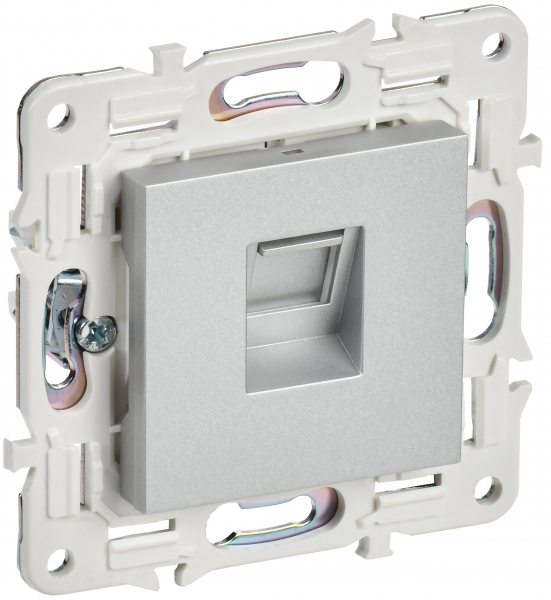 Розетка компьютерная RJ45 категория 5E SKANDY SK-K01S СЕРЕБРЯНЫЙ IEK