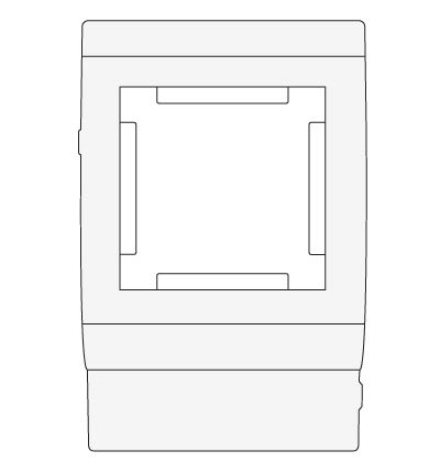 DKC  In-liner Classic PDA-45N  Рамка-суппорт  Белый  45x45 мм  ширина 80 мм  под 2 модуля  00513