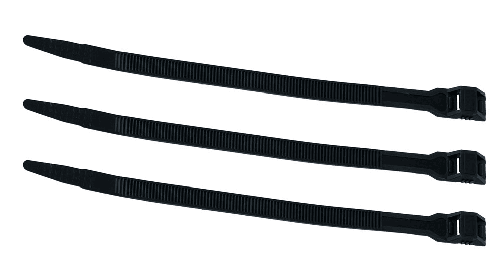 Хомут (стяжка) 6 х 180 черный (100 шт) с горизонтальным замком (не разъемный) КСГ TDM