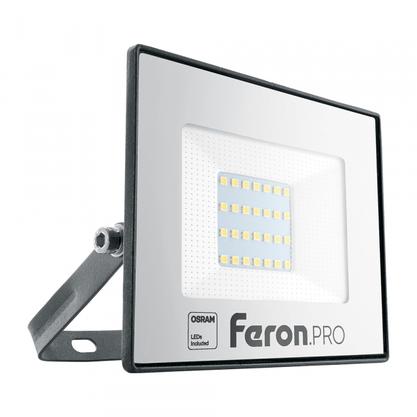 Прожектор светодиодный Feron 30W 6400K IP65  AC175-265V/50Hz, черный, LL-1000