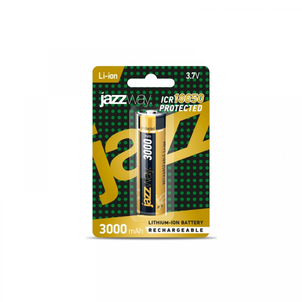 Аккумулятор Jazzway 18650 3000 мАч с защитой BL-1