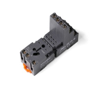 Цоколь SKC08-E, 12A(300V), винтовой зажим, черный, на рейку DIN35/панель, для RKE2, RKF2, R2N, MY2, 55.32, KMY2, PT2, RCM2