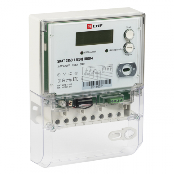 Счетчик трехфазный многотарифный SKAT 315E/1-5(60) SIRP PROxima
