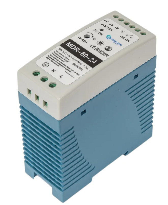 Блок питания MDR-60-24, 24B,2.5A,60Вт ,
