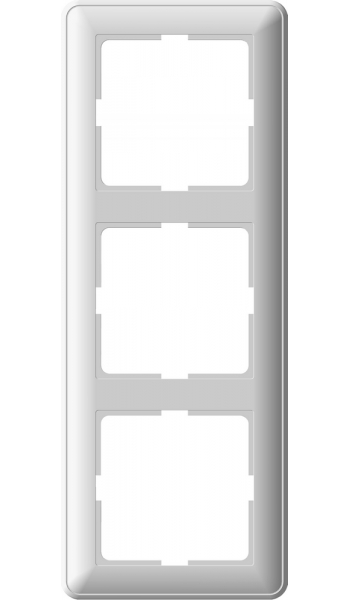 Wessen59  Белый  Рамка 3-местная скрытая установка KD-3-18